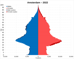 Amsterdam population pyramid