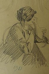 Anna Karlovna Benois by A.Benois (1913)