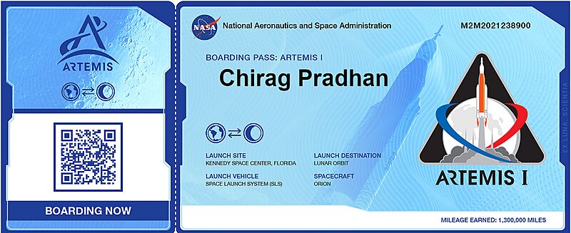Artemis 1 Boarding-pass