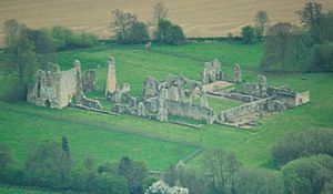 Bayham Abbey aerial view