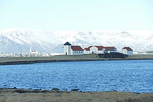 Bessastaðir with Reykjavik in the background
