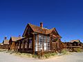 Photograph of abandoned and deteriorated buildings in the Bodie Historic District.