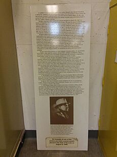 Borglum biography panel for the Hall of Records at Mt Rushmore