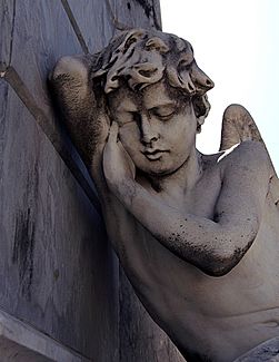 Boy Angel Statue La Recoleta Cemetery