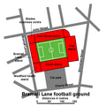 Bramall Lane football ground - plan