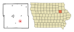 Location of Quasqueton, Iowa