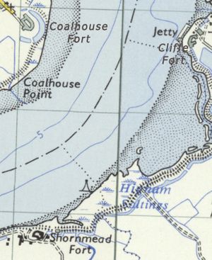 Cliffe - Coalhouse - Shornmead Forts map