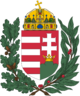 Coat of arms of Hungary (1915-1918, 1919-1946; oak and olive branches).svg