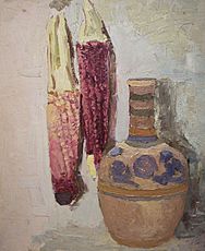 Cordelia Wilson - Indian Corn and Mexican Vase