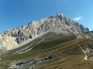 Corno Grande with paths