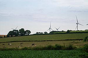 Den Brook Wind Farm from Main Road