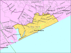 U.S. Census map of East Hampton