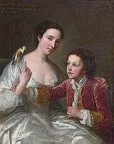 Elizabeth Hamilton, later Countess of Warwick (1720-1800), and her brother William Hamilton (1730-1803), by William Hoare of Bath