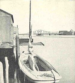 FMIB 34902 Small Sailing Boat Used in Tonging Oysters in Quinipiac River, Conn
