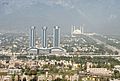 Faisal Mosque in the background of Centaurus Mall