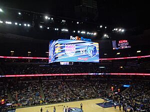 Fedexforum with New Scoreboard