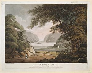 HUDSONS RIVER From CHAMBERS CREEK looking thro the HIGH LANDS by Francis Jukes