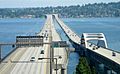 I-90 floating bridges looking east