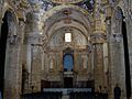 Interior del templo de Santa María en Simat, en restauración