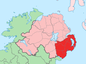 Location of County Down