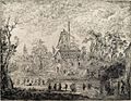 James Ensor, Country Fair Near a Windmill (1889) etching, 13.8 x 17.8 cm., Museum of Fine Arts, Ghent