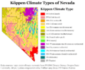 Köppen Climate Types Nevada