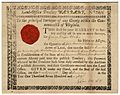 Land Office Treasury Warrant George Rogers Clark 1780