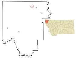 Location of Rexford, Montana