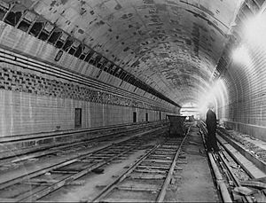 Lincoln Tunnel under construction 1936