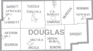 Map of Douglas County Illinois