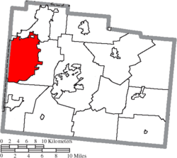 Location of Beavercreek in Greene County