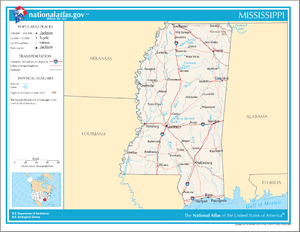 Map of Mississippi NA