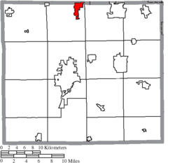 Location of Creston in Wayne County