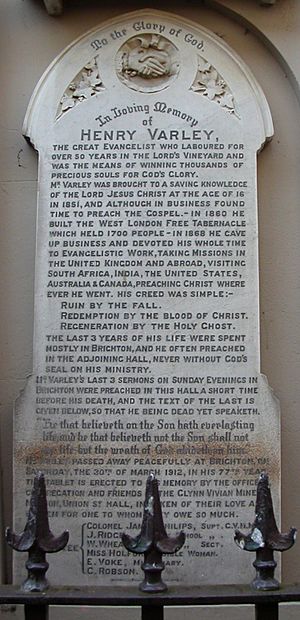 Memorial Tablet, Font & Firkin (Former Union Chapel), Brighton