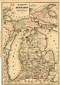 Michigan railroad map 1876