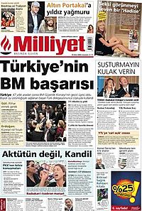 Milliyet Front Page.jpg