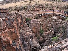 Motlatse Canyon Bourke's Luck Potholes bridge (2)