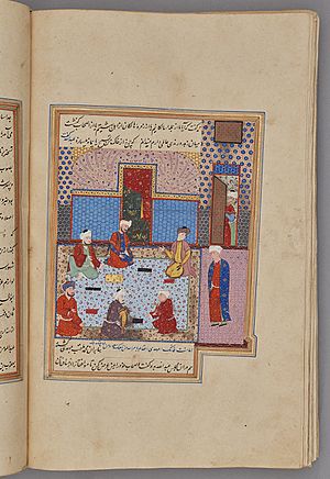 Muhammad ibn ʿAbdallah ibn Tumart is proclaimed Mahdi, folio from a manuscript of Nigaristan, Iran, probably Shiraz, dated 1573-74