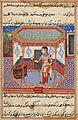 Parrot addressing Khojasta in Tutinama commisioned by Akbar, c1556-1565