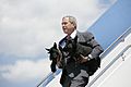 President George W. Bush Arrives at Andrews, AFB with Barney and Beazley