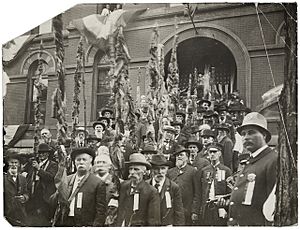 Removal of the battle flags from the Old to the New Minnesota Capitol