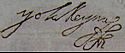 Mariana of Austria's signature
