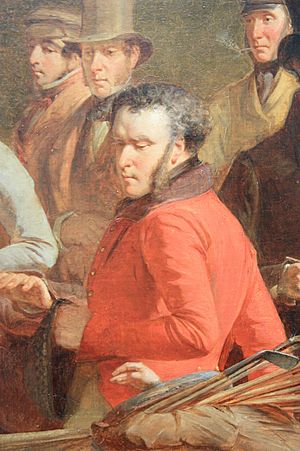 Sir Ralph Abercromby Anstruther (detail from The Golfers by Charles Lee, 1847)