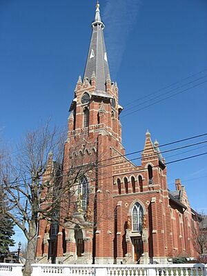 St. Michael's Catholic Church in Fort Loramie, front and eastern side