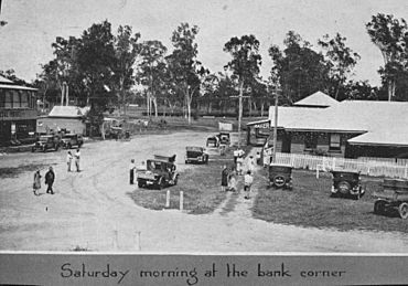 StateLibQld 1 297927 Outside the bank in Wowan, Queensland, 1931.jpg