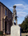 Statue to Spanish-American War veterans outside Municipal Auditorium Wichita Falls, Texas LCCN2011631829
