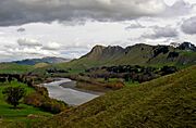 Tukituki River and Te Mata Peak, Hawkes Bay, New Zealand, 12 May 2006 (145004910) (cropped)
