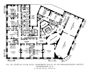 Typical Floor Plan—Apartment House at 1785 Massachusetts Avenue