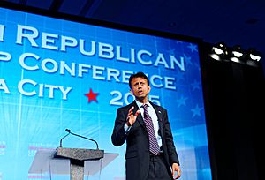 U.S. Governor of Louisiana Bobby Jindal at 2015 Southern Republican Leadership Conference, Oklahoma City, OK