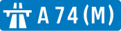 A74(M) motorway shield